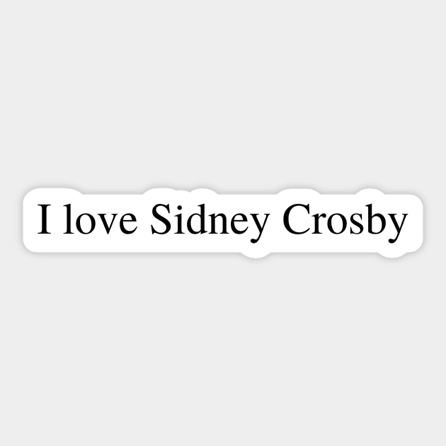 I love Sidney Crosby Sticker by delborg